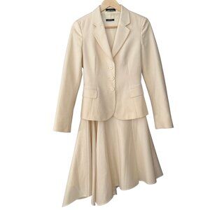 STRENESSE Cream Wool Dress Jacket Suit Size 2